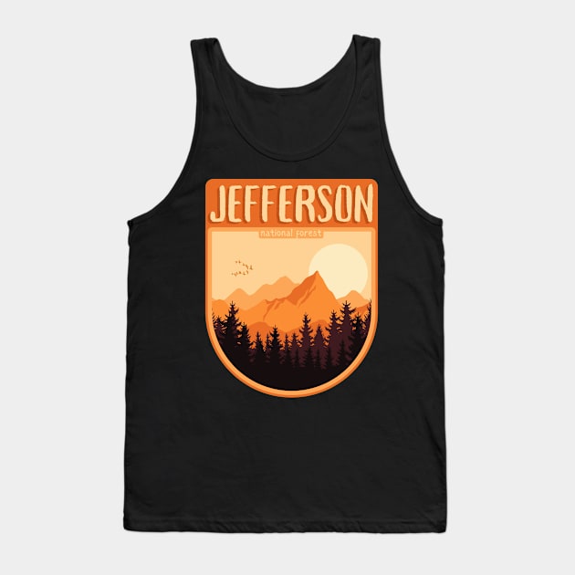 Jefferson National Forest Tank Top by Souls.Print